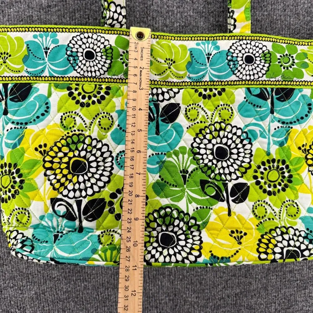 Vera Bradley Tote Bag‎ East West Limes Up Floral Quilted Boho Hippie Bag